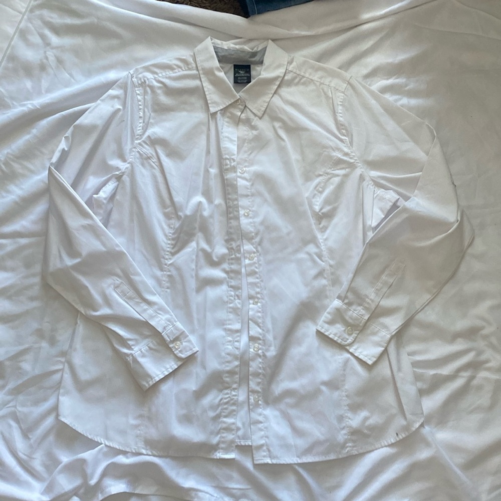 White Oxford style button up top